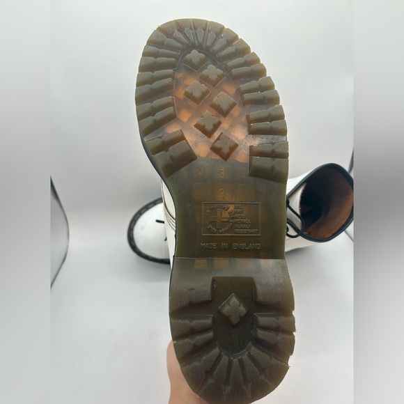 Vintage Dr. Martens White Bex Toe Cap 1460 Lace up Boot Made In England W 11 - Picture 8 of 11